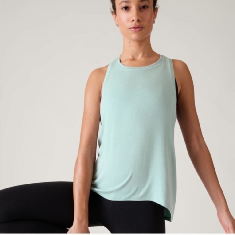 NWT Athleta | Ease In Rib Tank | Dawn Blue | Size XS